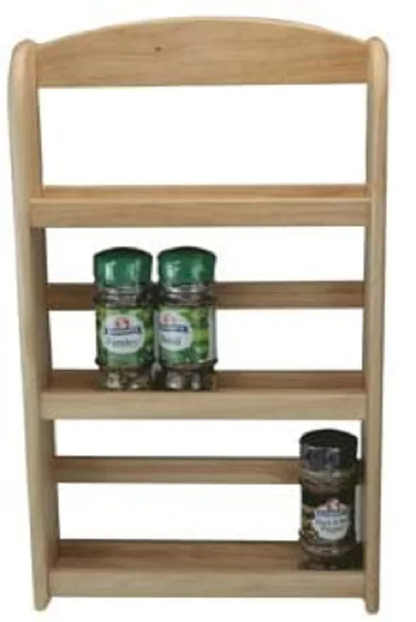 2 & 3 Tier Bamboo Wood Kitchen Wall Mounted Spice Jars Herbs Rack Holder Stand