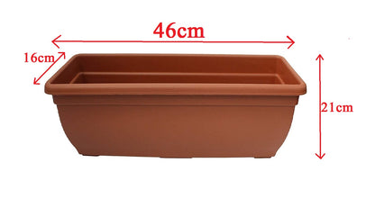 Plastic Pot Trough Plant Winchester Bel Garden Flower Patio Rectangle Planter UK