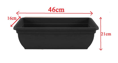 Plastic Pot Trough Plant Winchester Bel Garden Flower Patio Rectangle Planter UK