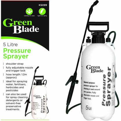 5 Liter & 8 litre Garden Pressure Weed Spray Bottle Hand Pump Water Plant Sprayer Portable