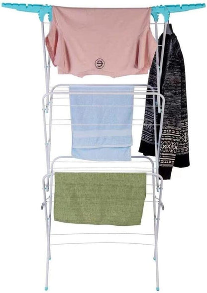 3 Tier Metal  Airer Cloth Dryer Clothes Laundry Folding Free Standing Horse Rack