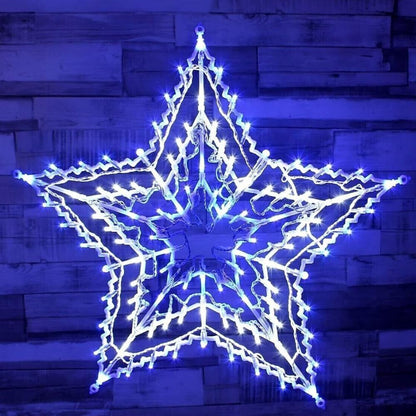 Xmas Christmas Snowflake Star Lights Silhouette Light Decoration Window Indoor