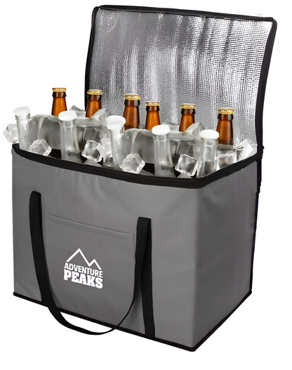 Extra Large Grey Cooling Cooler Bag Box Picnic Hot Lunch Camping Food Ice Drinks