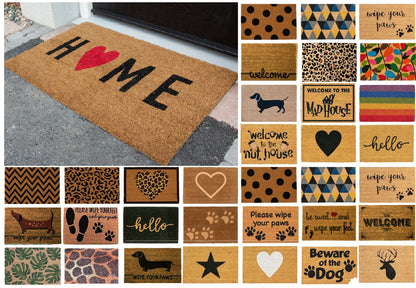 Large Welcome Door Entrance Mat Non Slip Absorbent Floor Doormat Indoor Outdoor