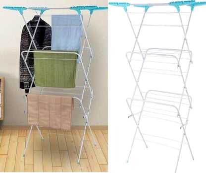 3 Tier Metal  Airer Cloth Dryer Clothes Laundry Folding Free Standing Horse Rack