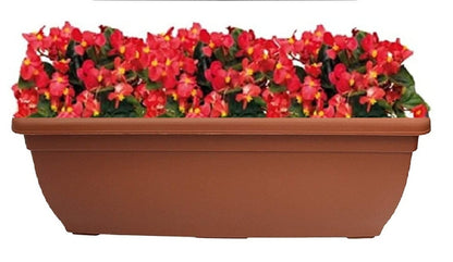 Plastic Pot Trough Plant Winchester Bel Garden Flower Patio Rectangle Planter UK