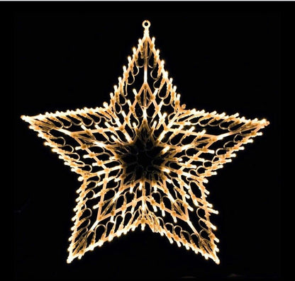 Xmas Christmas Snowflake Star Lights Silhouette Light Decoration Window Indoor