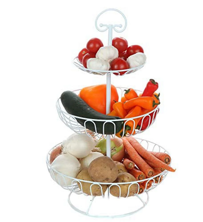 3 Tier Kitchen Fruit Storage Rack Vegetable Basket Dinning Decoration Counter Top