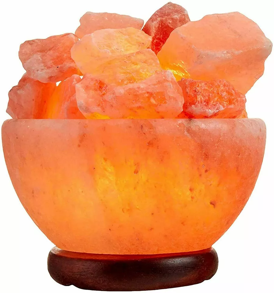 Natural Himalayan Salt Lamp 100% Authentic With Bulb & UK Plug, Pink Salt Lamps