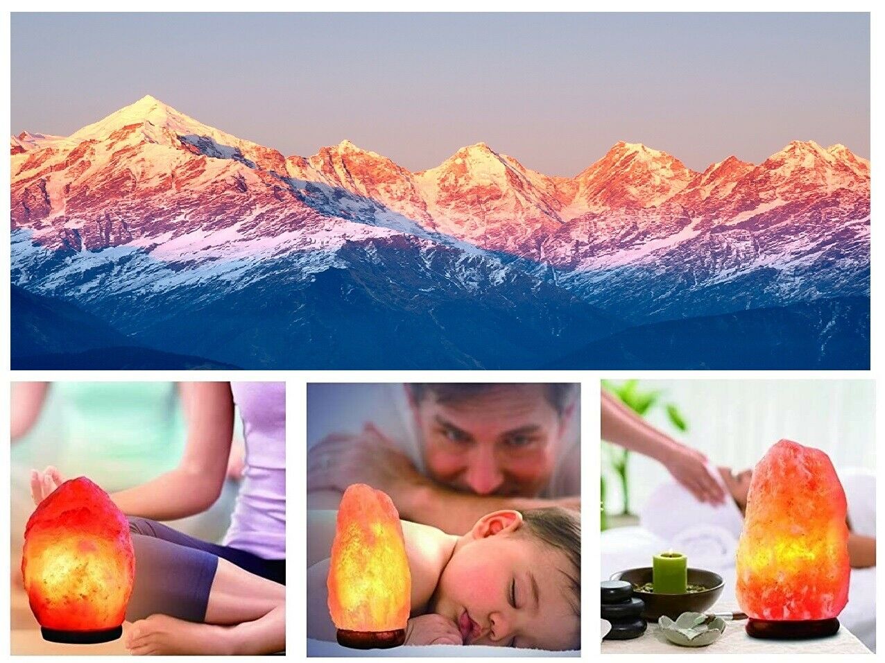 Natural Himalayan Salt Lamp 100% Authentic With Bulb & UK Plug, Pink Salt Lamps