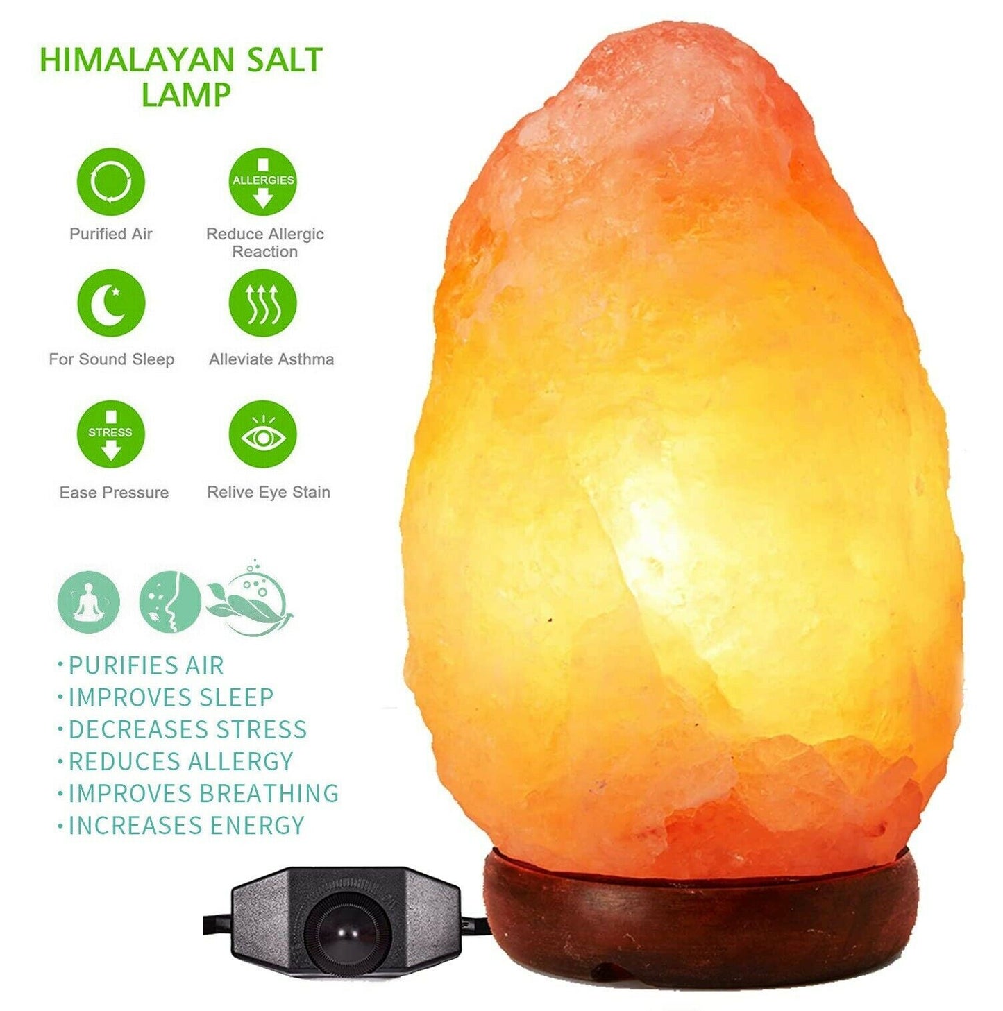 Natural Himalayan Salt Lamp 100% Authentic With Bulb & UK Plug, Pink Salt Lamps