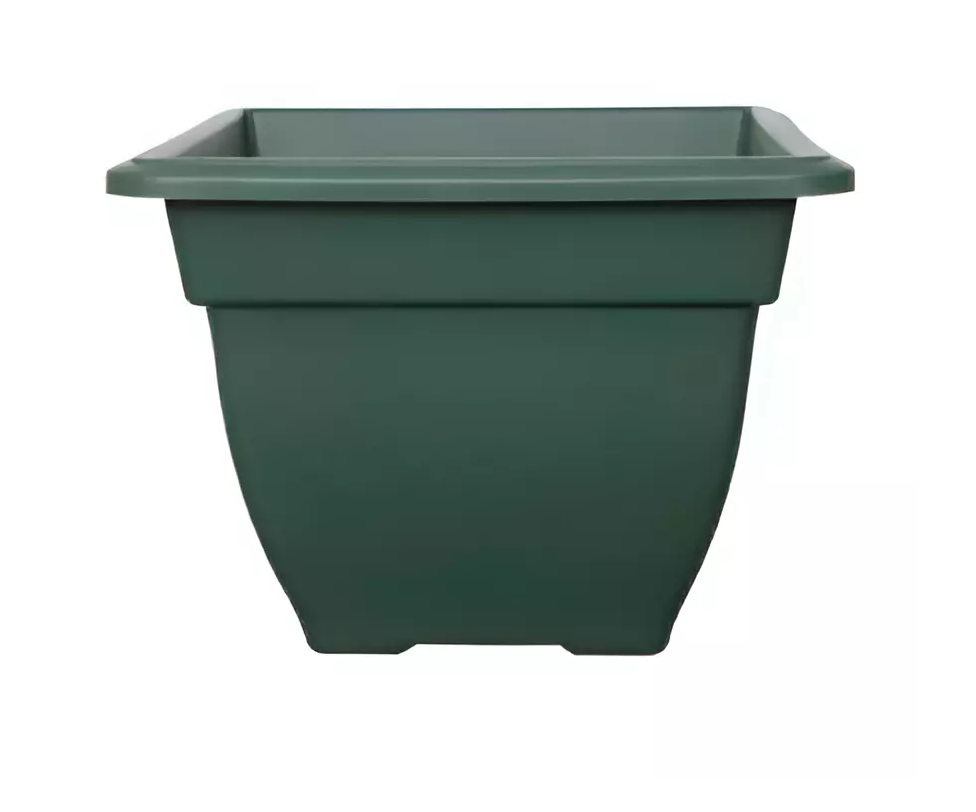 Plastic Venetian Square Plain Green and terracotta  Planter Saucer Plant Pot Size Dip Water Garden